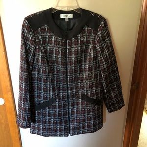 Kasper Plaid Suit Jacket